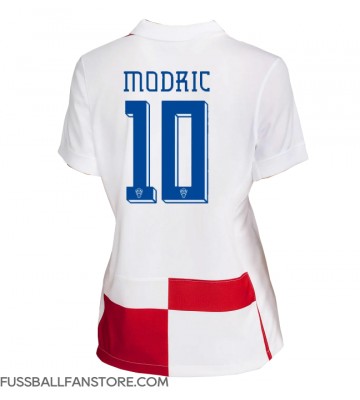 Kroatien Luka Modric #10 Replik Heimtrikot Damen EM 2024 Kurzarm